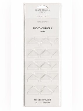Cloth & Paper‎ Clear Photo Corners - Transparent Stickers